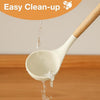 Silicone Spoon with Wooden Handle - Heat-Resistant Cooking Ladle