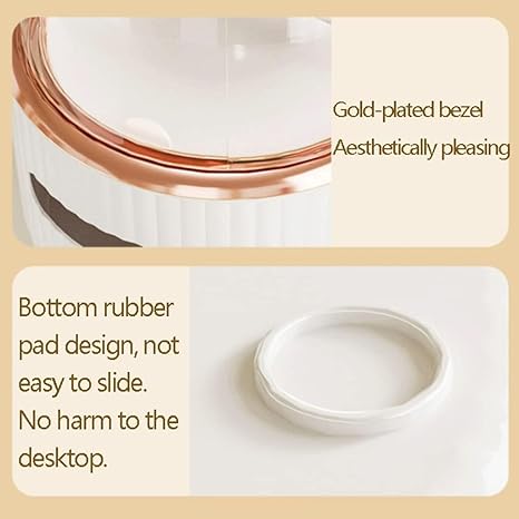 Premium Vanity Organizer - Tissue Box & Skincare Showcase with Acrylic Door
