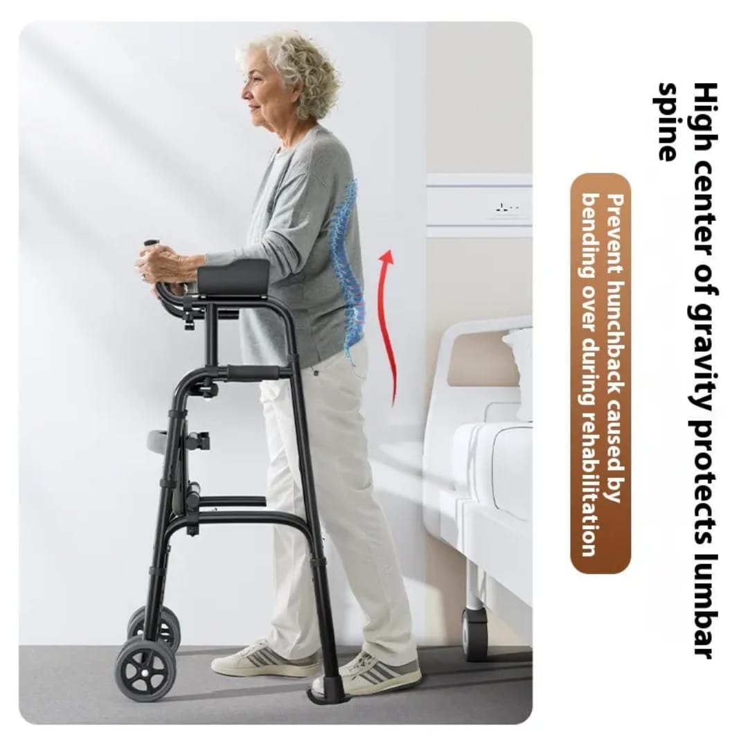Adult Rehabilitation Walking Aid - Arm Support Roller Walker for Disabled & Elderly
