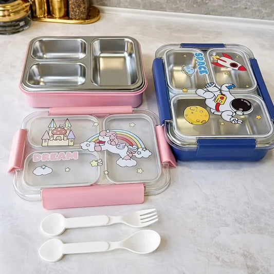 Kids Bento Lunch Box with Stainless Steel Inner - Clarify.pk