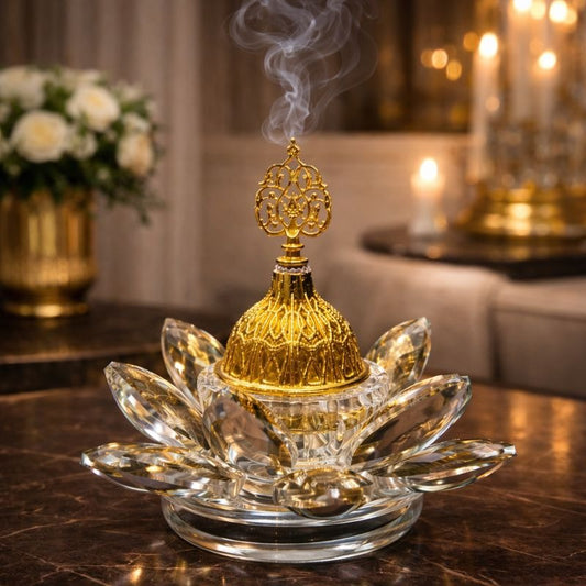 Crystal Lotus Incense Burner – Imperial Elegance ZZ