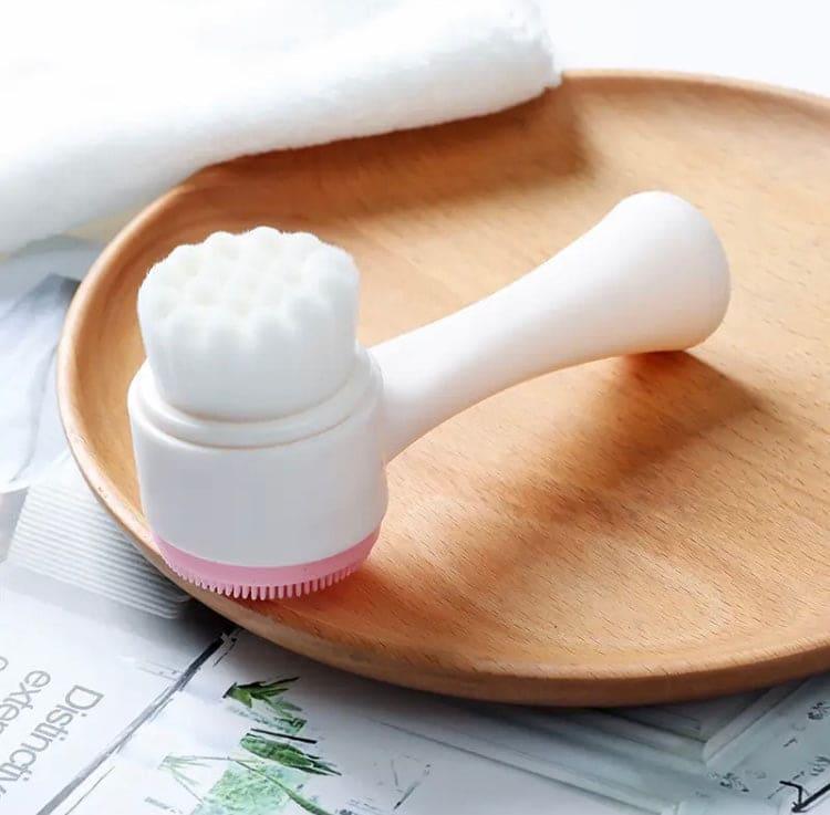 Double Sided Silicone Facial Cleanser Brush for Deep Cleansing and Exfoliation - Clarify.pk