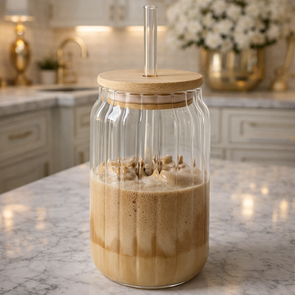 500ml Premium Borosilicate Glass Jar with Natural Wooden Lid HAT