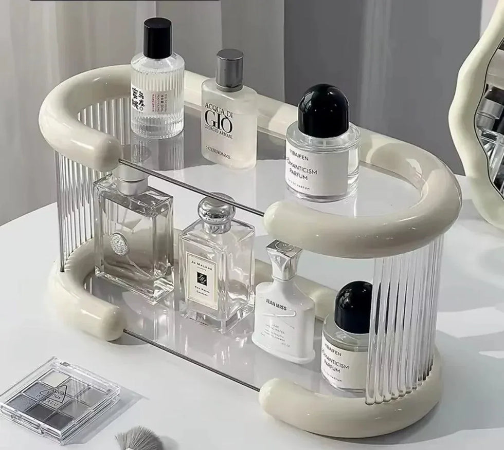 Multipurpose Storage Rack for Bathroom, Kitchen, and Vanity – Organizer Shelf for Cosmetics and Essentials - Clarify.pk