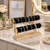 Premium Velvet Jewelry & Watch Display Stand – Tiered Bracelet Organizer (Random Color)
