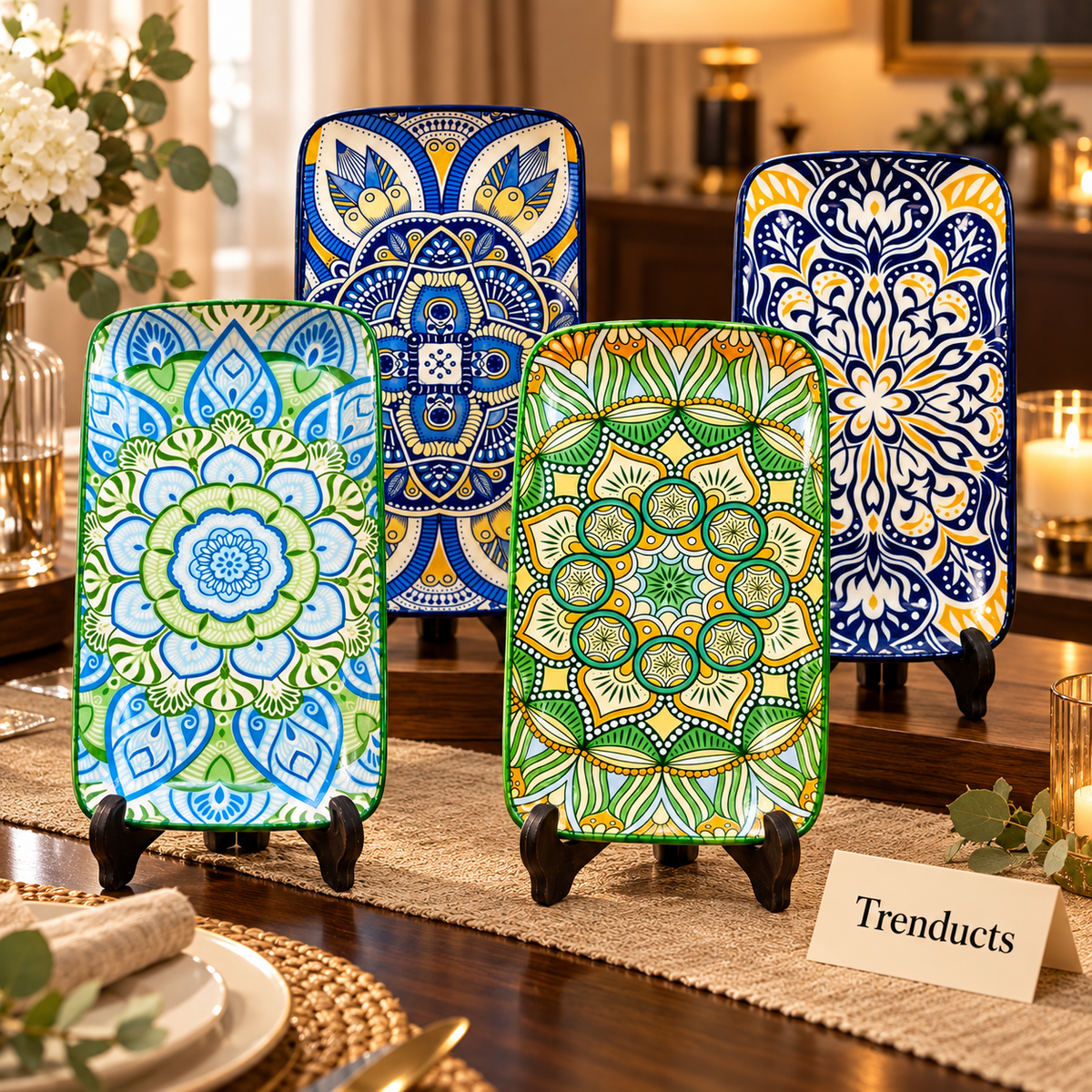 Luxury Rectangular Ceramic Serving Platter