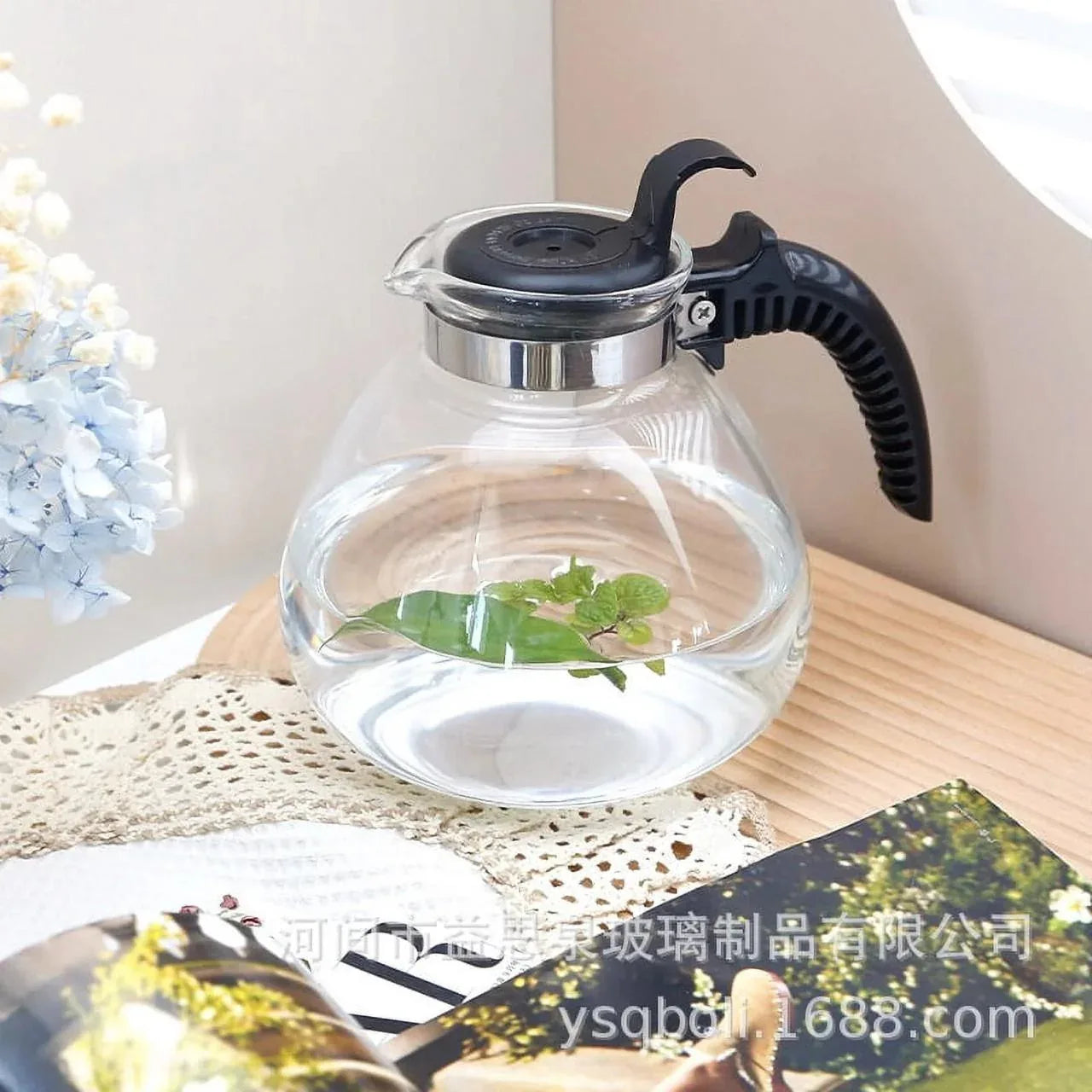 Borosilicate Glass Fireproof Kettle – 1L - Clarify.pk