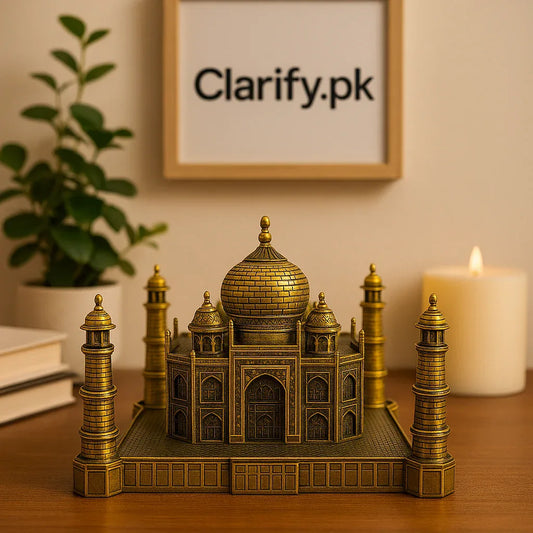 Metal Taj Mahal Model – Premium Home & Office Decorative Showpiece (Small) - Clarify.pk