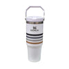 Stanley 30oz Travel Tumbler – White Striped Edition - Clarify.pk