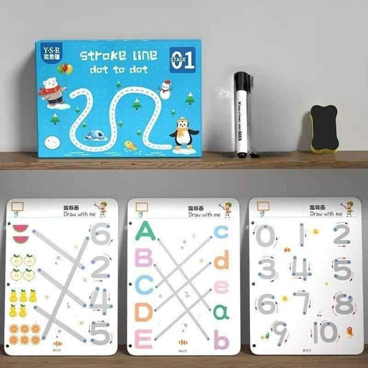 Educational 64-Page Tracing and Calligraphy Workbook for Kids and Adults