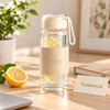400ml Glass Bottle Cup with Protective Sleeve (Random Color)