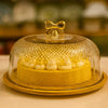 Cake Dish with Acrylic Cover – Bamboo Wooden Base - Clarify.pk