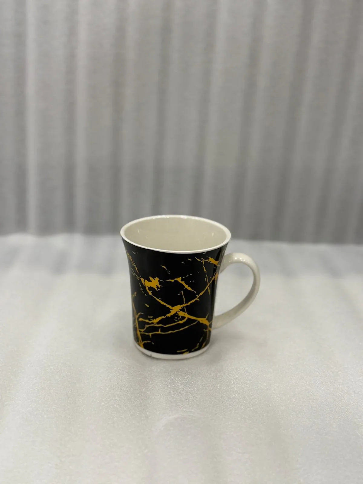 Stylish Black Marble Mug – Gold Pattern Coffee Cup - Clarify.pk