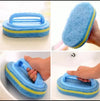 Plastic Magic Sponge with Handle - Powerful Cleaning Assistant for Effortless Scrubbing