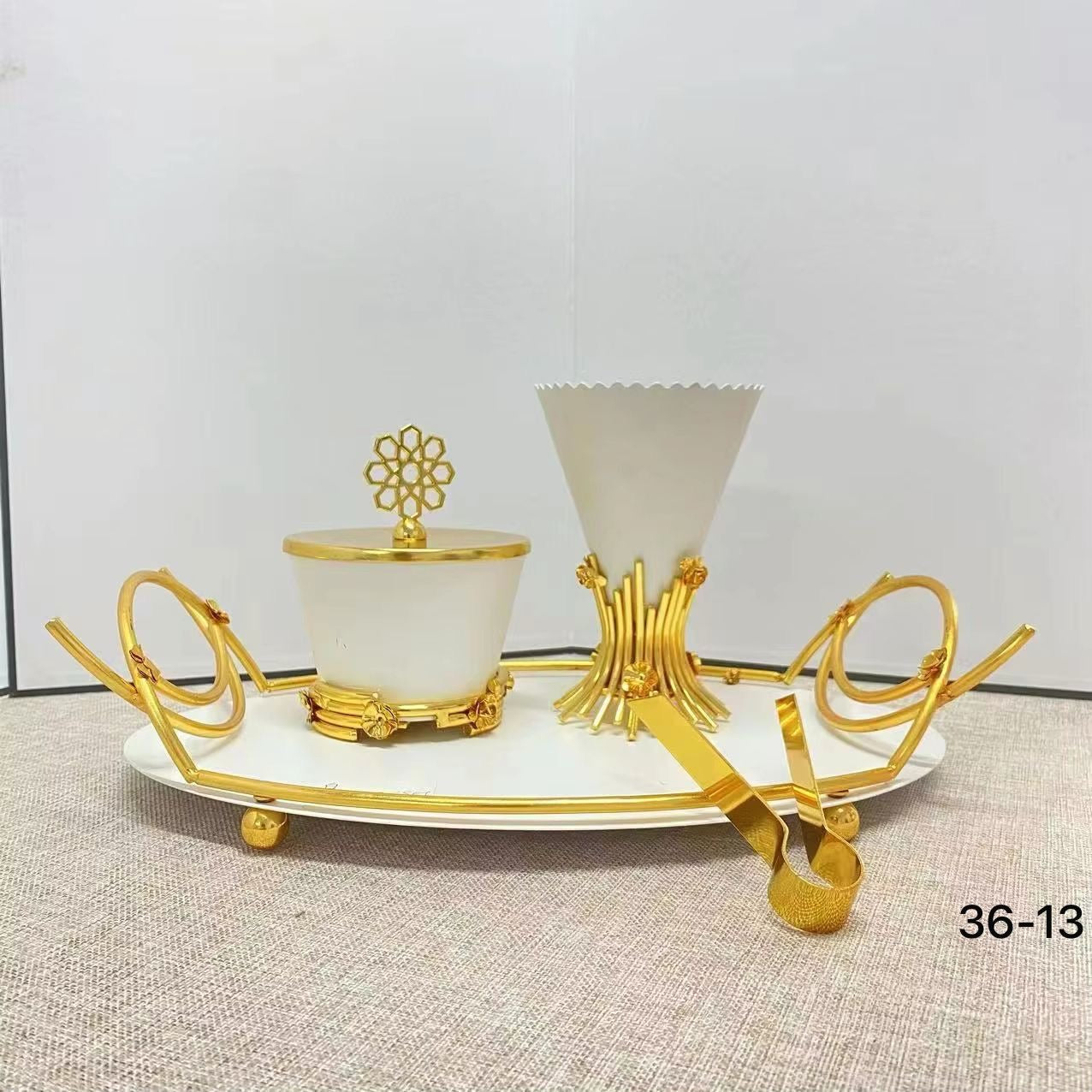 Premium Arabic Metal Incense Burner Set – Luxury Mabkhara Collection ZZ