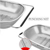 Stainless Steel Oval Colander with Fine Mesh & Expandable Handles