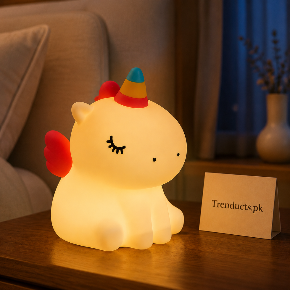 Unicorn LED Night Light – Multicolour Silicone Touch Lamp