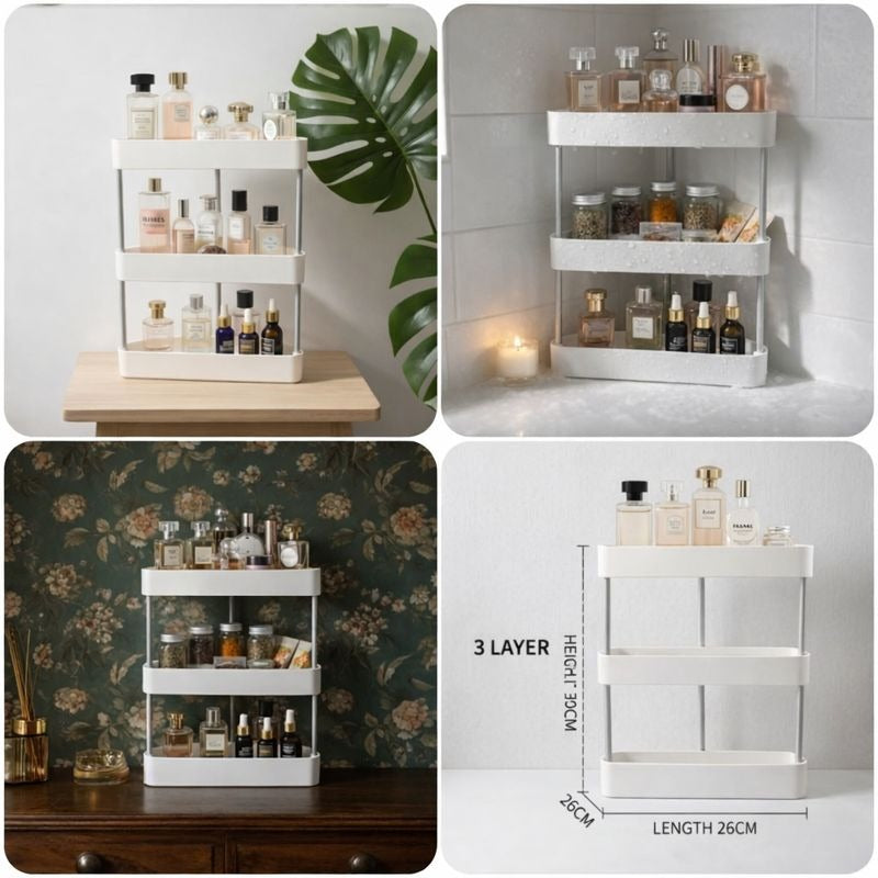 Plastic Bathroom Corner Rack – Multi Layer Storage Organizer KT