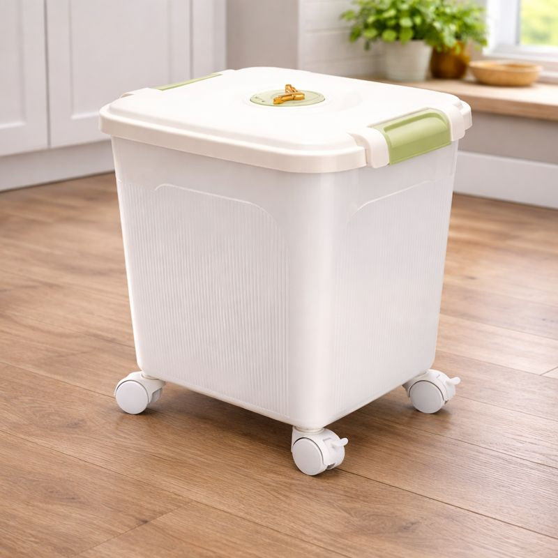 20kg Airtight Rice Storage Bucket with Wheels