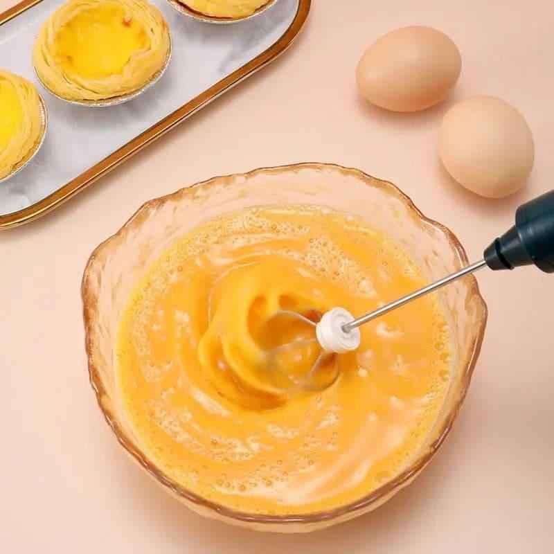 2 in 1 Portable Milk Frother and Egg Beater, USB Rechargeable Handheld Coffee Mixer and Kitchen Blender