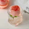 Silicone Rose Ice Mold - Flower Shaped Ice Cube Maker & Large Ice Ball Mold for Drinks