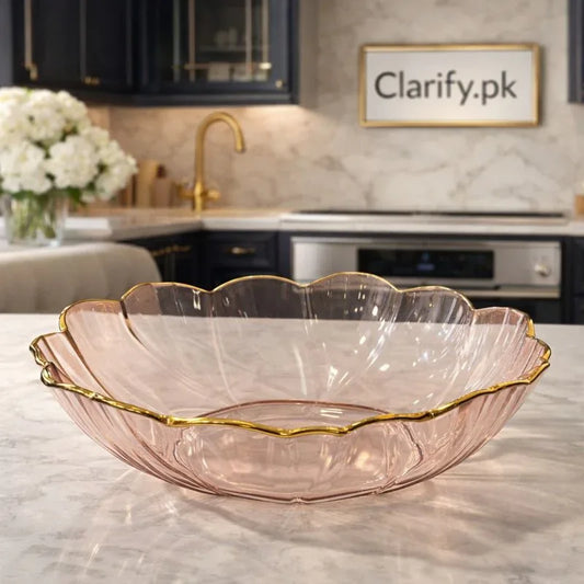 European Style Glass Fruit Bowl – Elegant Tableware - Clarify.pk