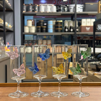 Luxury 3D Butterfly Stemmed Glass – Elegant Crystal Drinkware