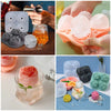 Silicone Rose Ice Mold - Flower Shaped Ice Cube Maker & Large Ice Ball Mold for Drinks