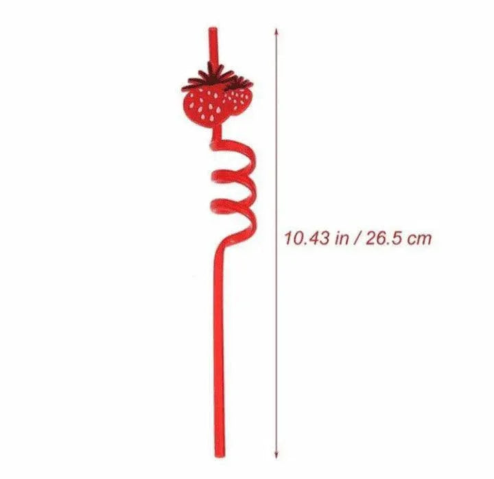 Fruity Straws Pack - 4 Colorful Straws for Fun Drinks