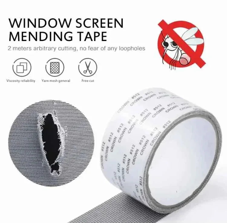 180Cm Self-Stick Mesh Tape for Repairs - Ideal for Window and Mosquito Screen Repair - Clarify.pk