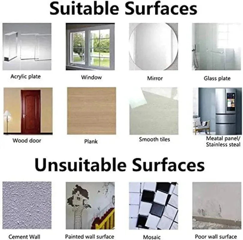 Pack of 4 Transparent Adhesive Wall Hooks, Double-Sided Mounts for Easy Installation