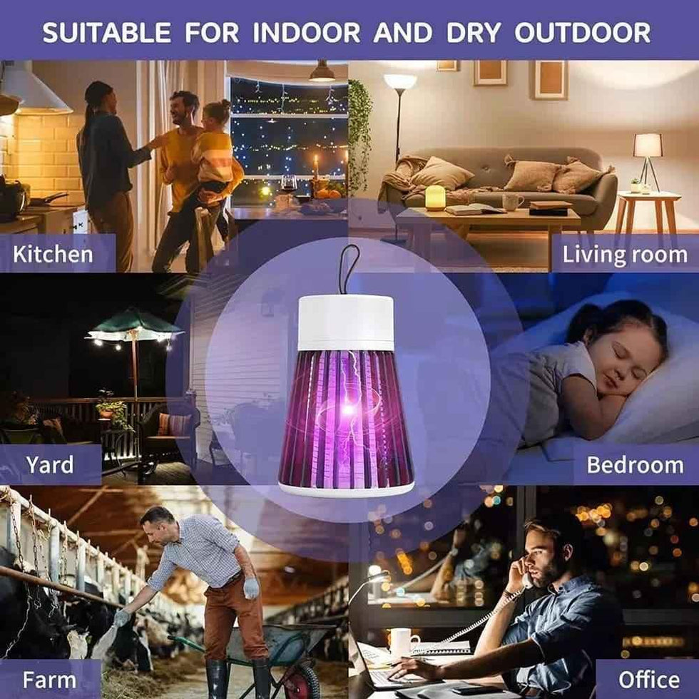 USB Mosquito Killer Lamp - Electric Insect Trap and LED Bug Zapper for Effective Mosquito Control - Clarify.pk