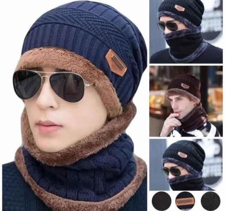 Winter Cap and Neck Muffler Set for Cold Weather Fashion - Clarify.pk