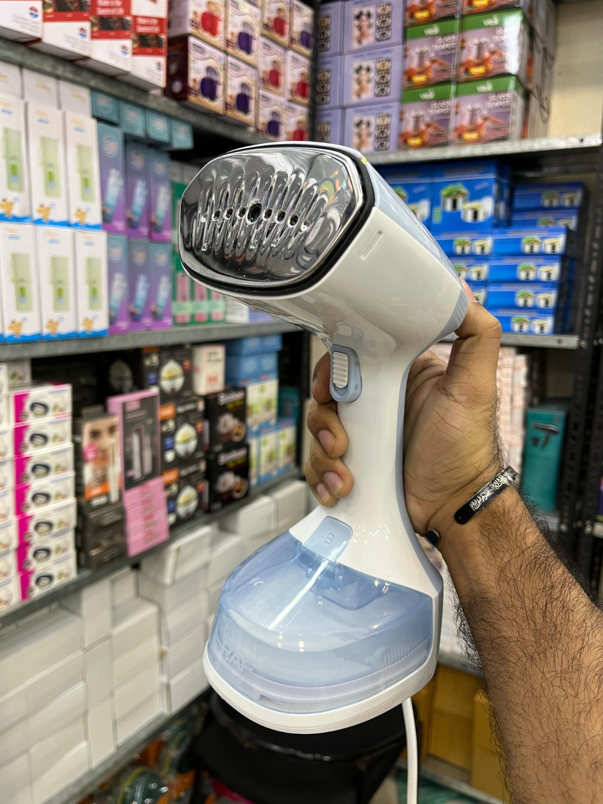 Raf Handheld Steam Iron - Portable Garment Steamer for Travel & Home - Trenducts.pk