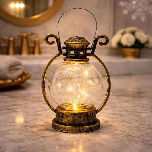 Vintage Mini LED Lantern with Warm Fairy Light - Clarify.pk