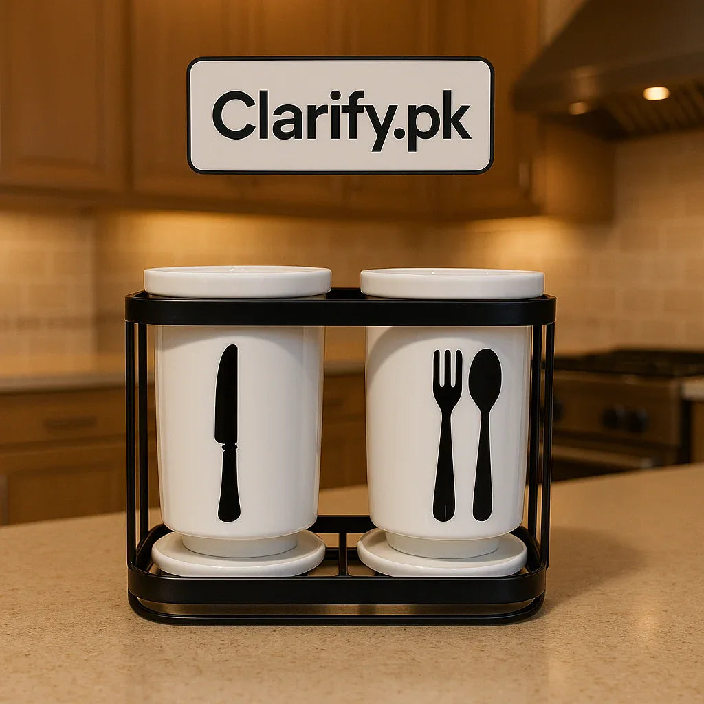 Metal Stand Spoon Holder – Kitchen Organizer - Clarify.pk