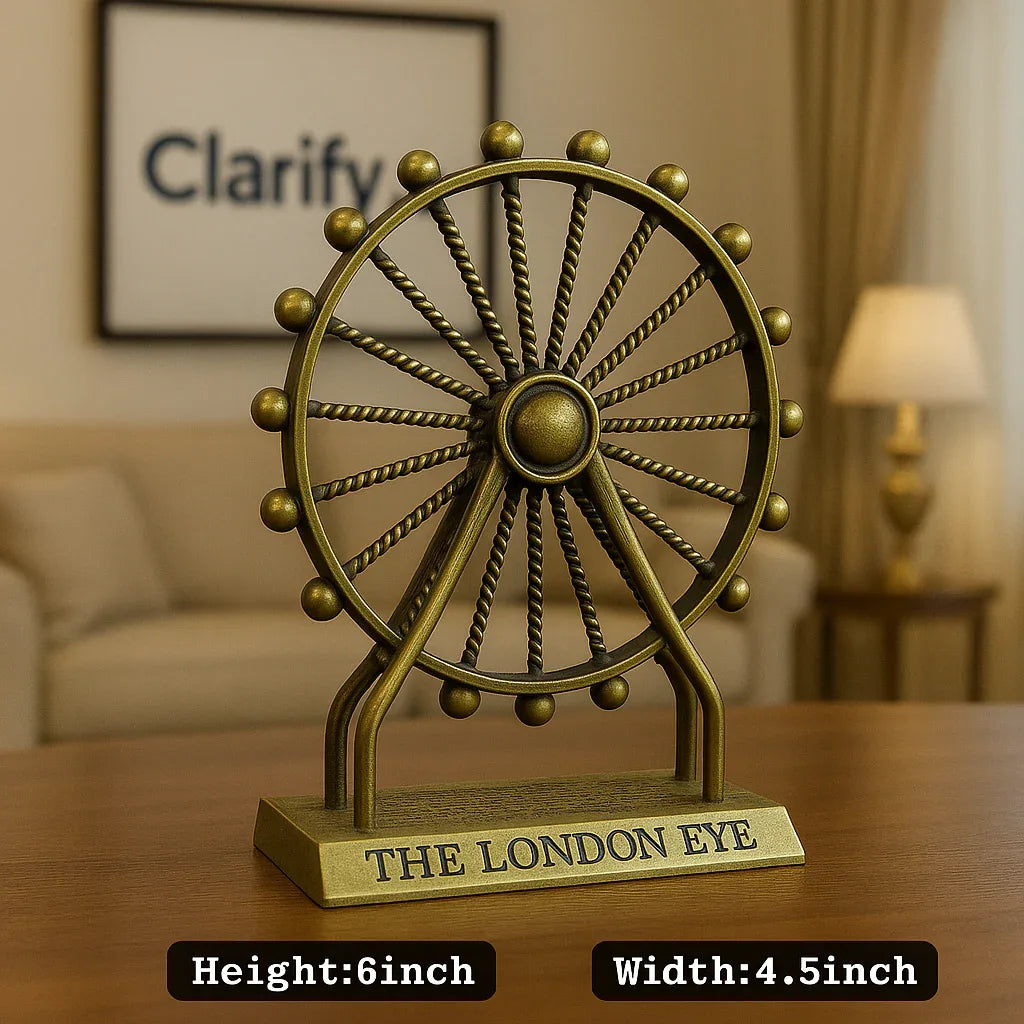 Metal London Eye Showpiece – Premium Home & Office Decorative Ornament - Clarify.pk
