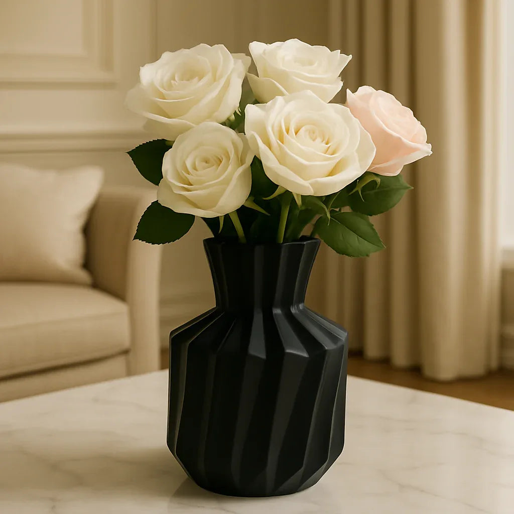 Elegant Floral Vase Centerpiece – Artificial Flower Décor - Clarify.pk