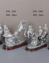 Luxury Silver Horse Carriage Decoration Set - Clarify.pk