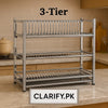 Pure Stainless Steel Dish & Plate Rack – Square Style - Clarify.pk