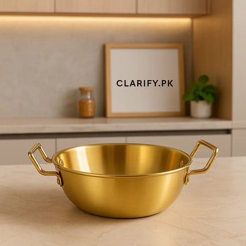 Deep Stainless Steel Bowl – 17cm Kitchen Serving Bowl - Clarify.pk