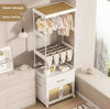 Portable Wardrobe with Cabinet & Hanger – Lightweight & Moveable - Clarify.pk