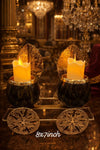 Luxury Black & Gold Double Candle Holder for Home Décor - Clarify.pk