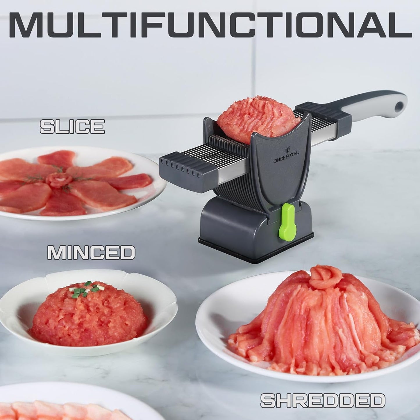 Stainless Steel Meat Slicer & Cleaver Knife Set