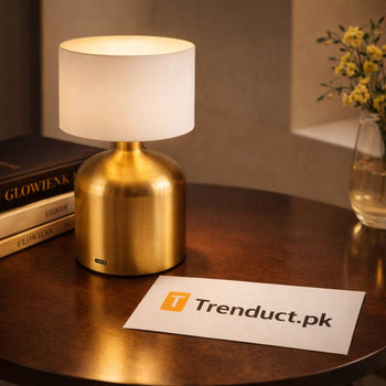 Mini Metal Desk Lamp – USB Rechargeable Warm Light IT
