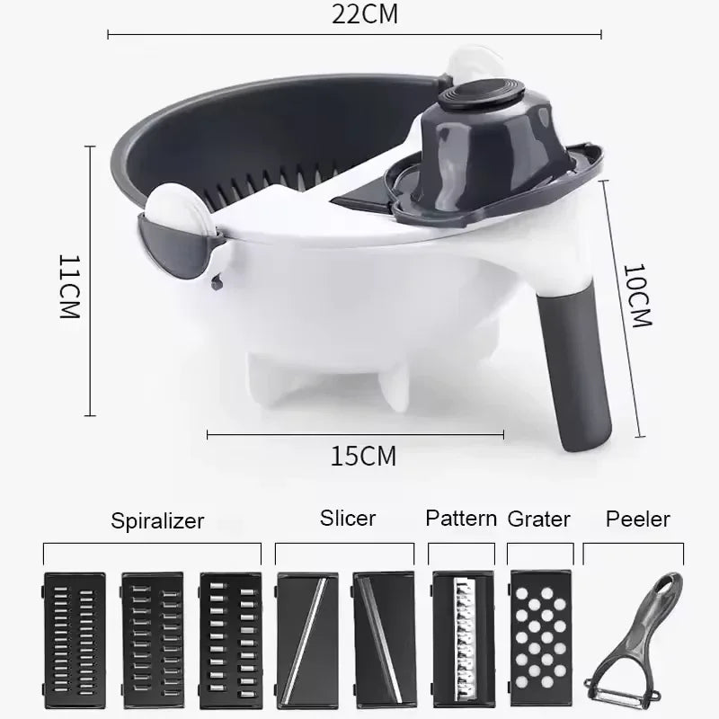 6 in 1 Kitchen Chopper and Grater Set