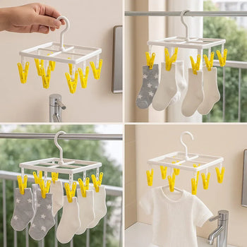 Square Baby 8-Clip Hanger – Space-Saving Laundry - Clarify.pk