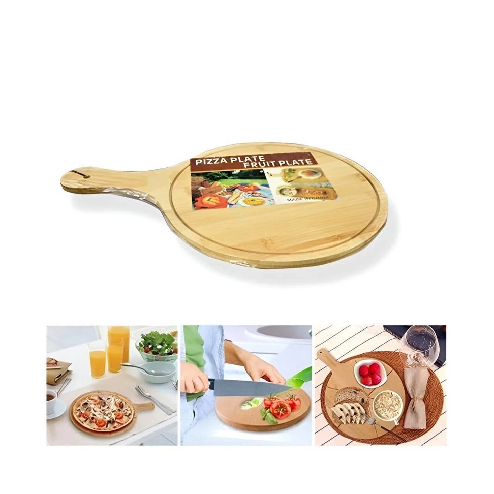 Premium Wooden Pizza Serving Tray - Clarify.pk