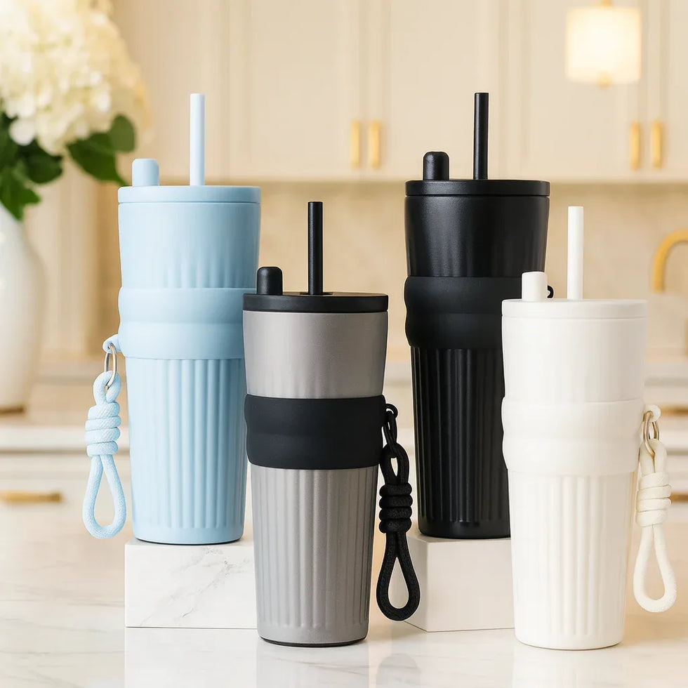 316 Stainless Steel Sipper Bottle – Textured Body - Clarify.pk