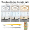 LED Ceiling Fan with Remote Control & Dimmable Light